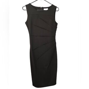 💖Calvin Klein Sleeveless Starburst Sheath Black Dress Size:4